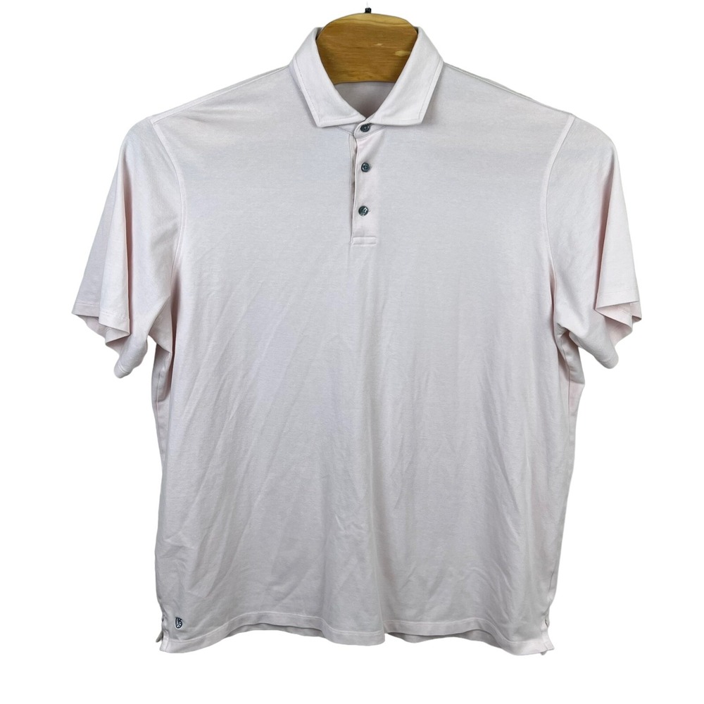Greyson Mens XXL Polo‎ Shirt Light Pink Short Sleeve Cotton Blend Stretch Golf